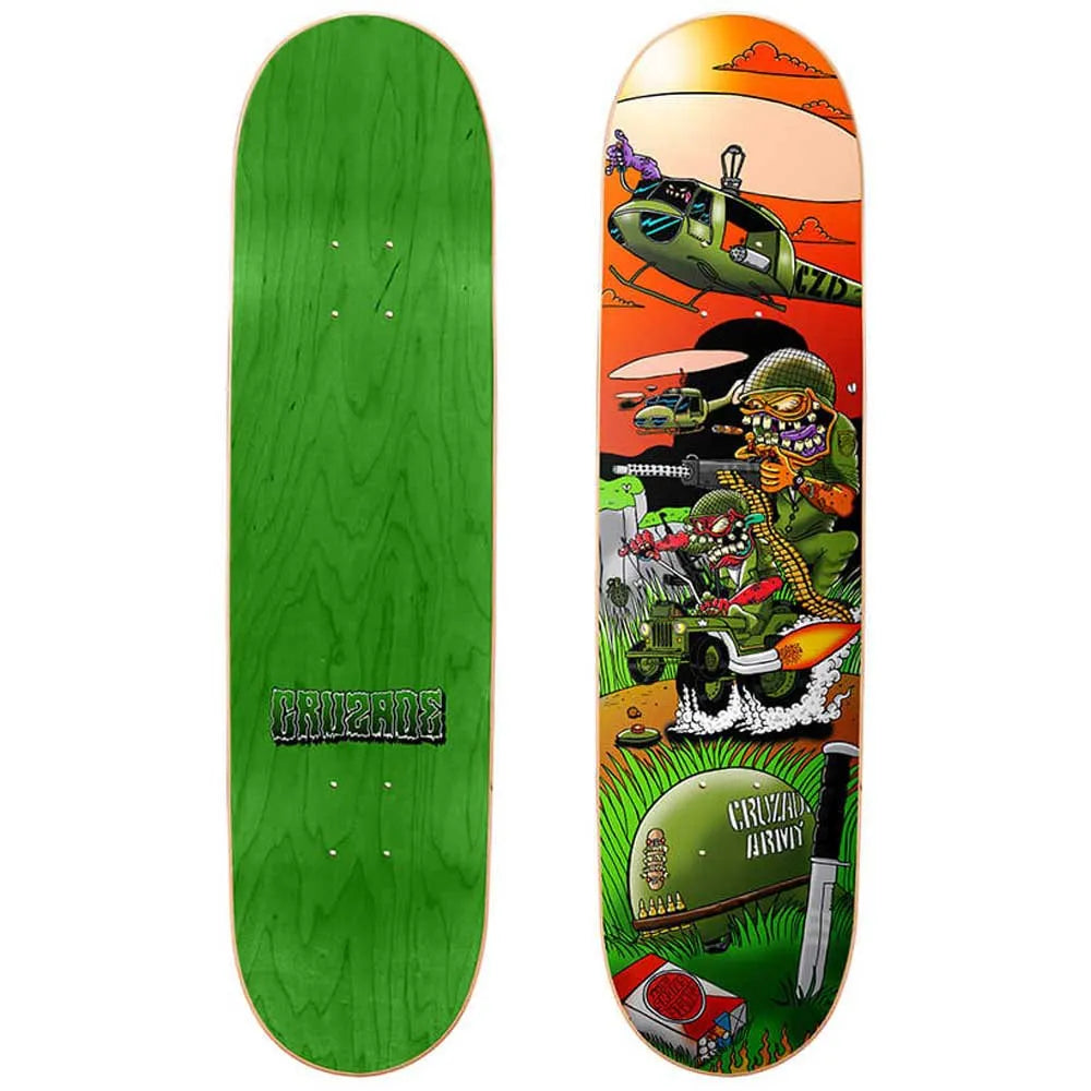 tavola Skate Cruzade army finks 8.5  deck compreso grip