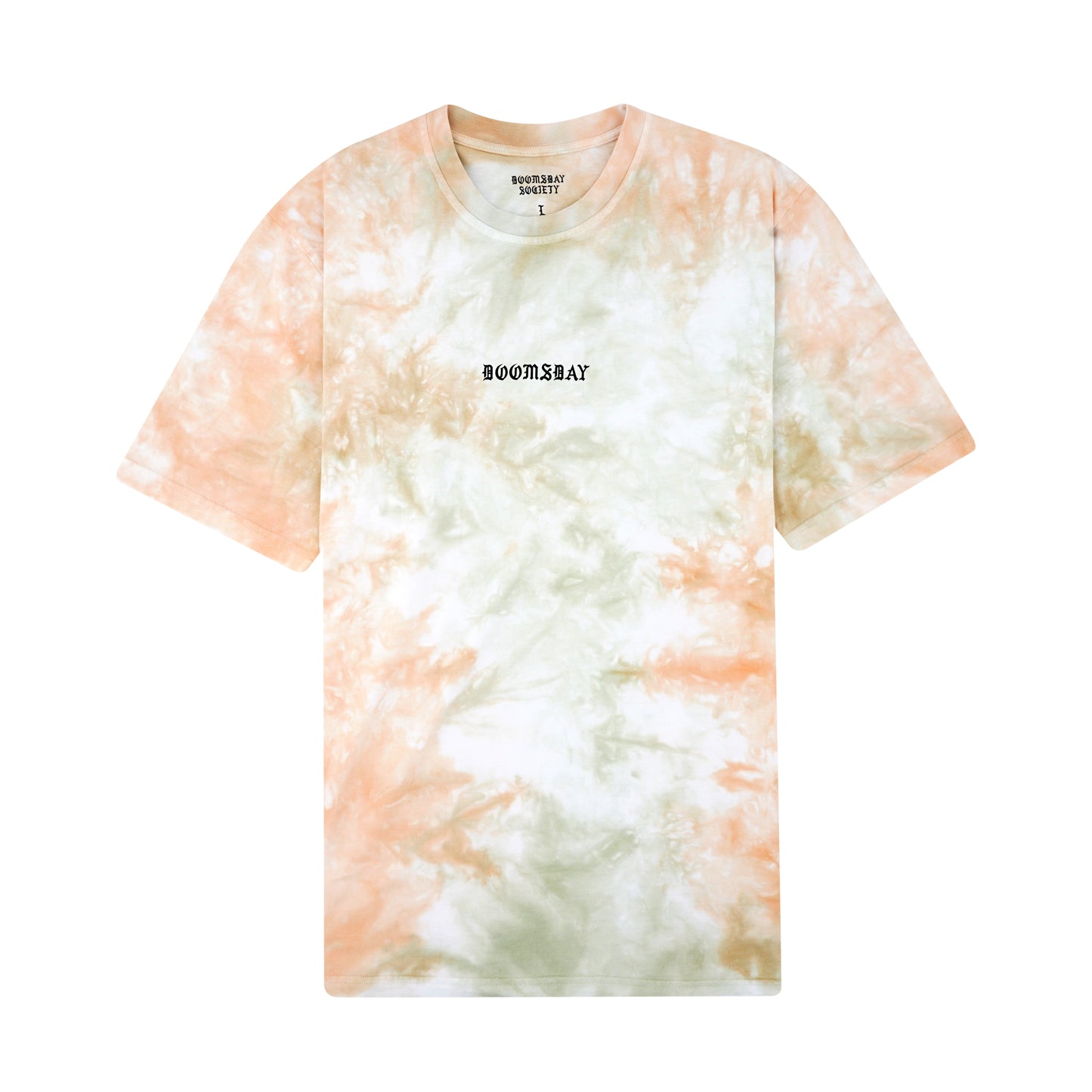 t-shirt Doomsday no more space tyedye tee orange S M L XL XXL