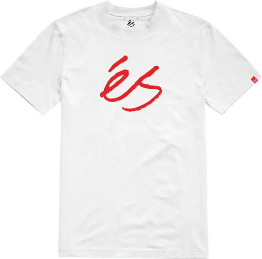 t-shirt És skateboarding script mid white