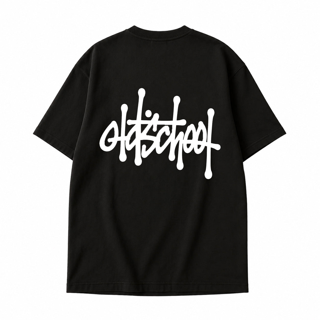maglietta oversize OldschoolPesaro® new tag oversize tee black