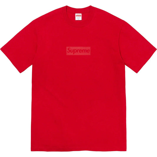 t-shirt Supreme® Newyork tonal box logo tee red