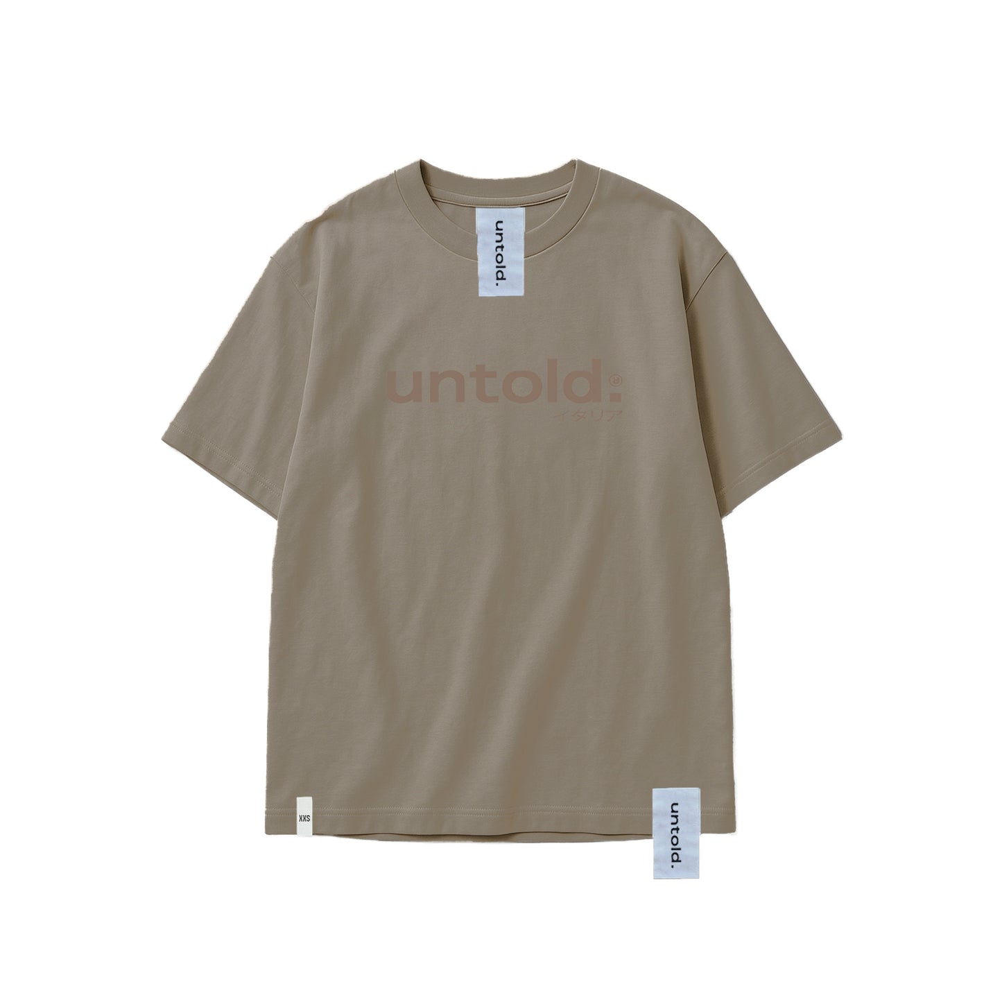 maglietta oversize Untold.® Bento tee brown sp26-005