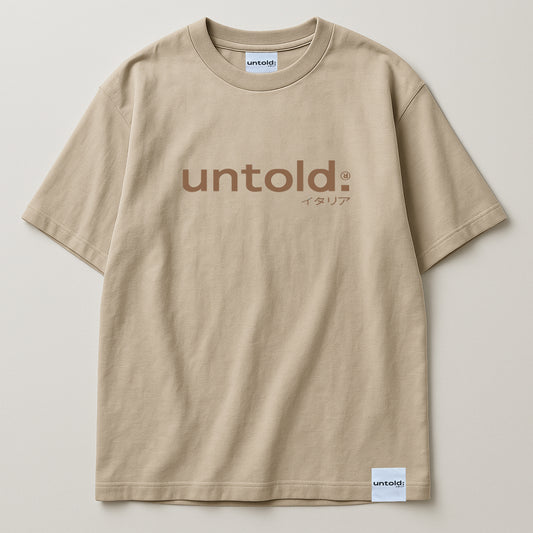 maglietta oversize Untold.® Ikuno tee light brown unisex